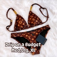 Two Piece Brown Monogram Bikini 👙