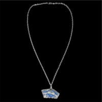 Image 2 of Upcycled Blue Porcelain Necklace 