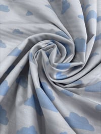 Image 5 of Popelín - Sábana - Nubes - Blanco/Azul 9€/m