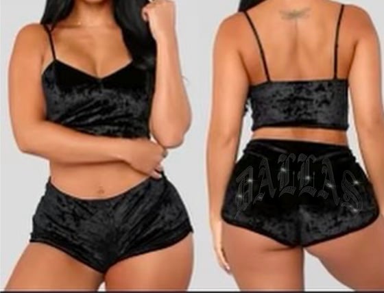 Image of DALLAS VELOUR LOUNGE SET 