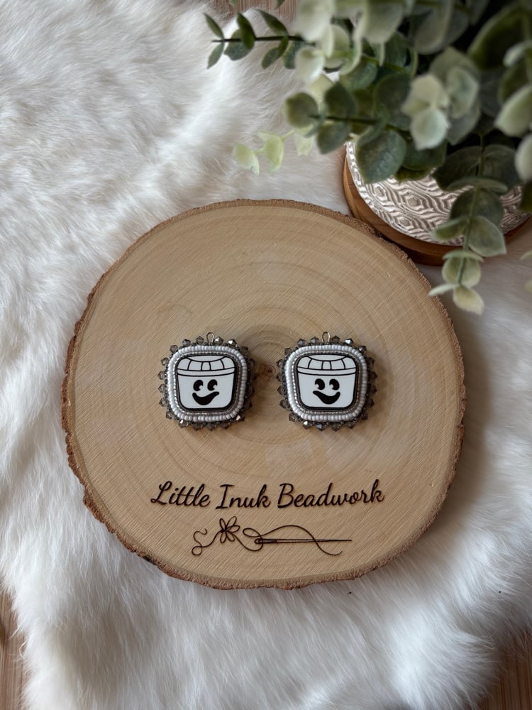 Image of Ghost Bucket Earrings