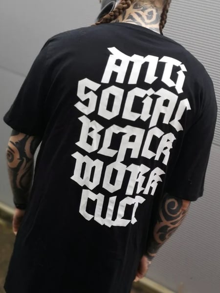 Image of Anti Social Blackwork Cult Black Shirt