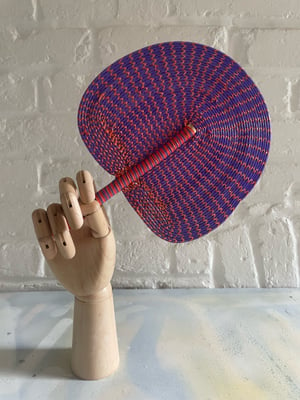 Image of African Hand woven Fans made from recycled plastics  A
