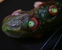 Image 7 of Mutant Pickle Pendant, big mouth, four eyes