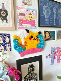 Image 1 of Surfing Pika Tufted Wall Art