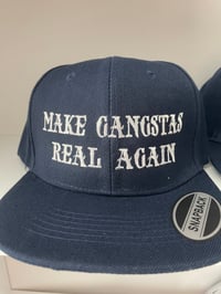 Image 1 of BLUE MAKE GANGSTAS REAL AGAIN SNAPBACK