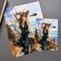 Image 3 of Pirate Witch Signed Watercolor Print