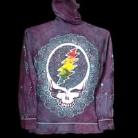 Image 2 of medium Ladies Lightweight Hoodie purple
