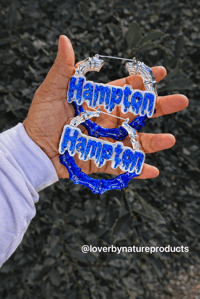Image 1 of Custom HBCU Hoop Earrings: Silver or Gold, School Pride Jewelry