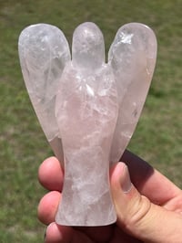 Image 1 of Angel Rose Quartz Carving #2568
