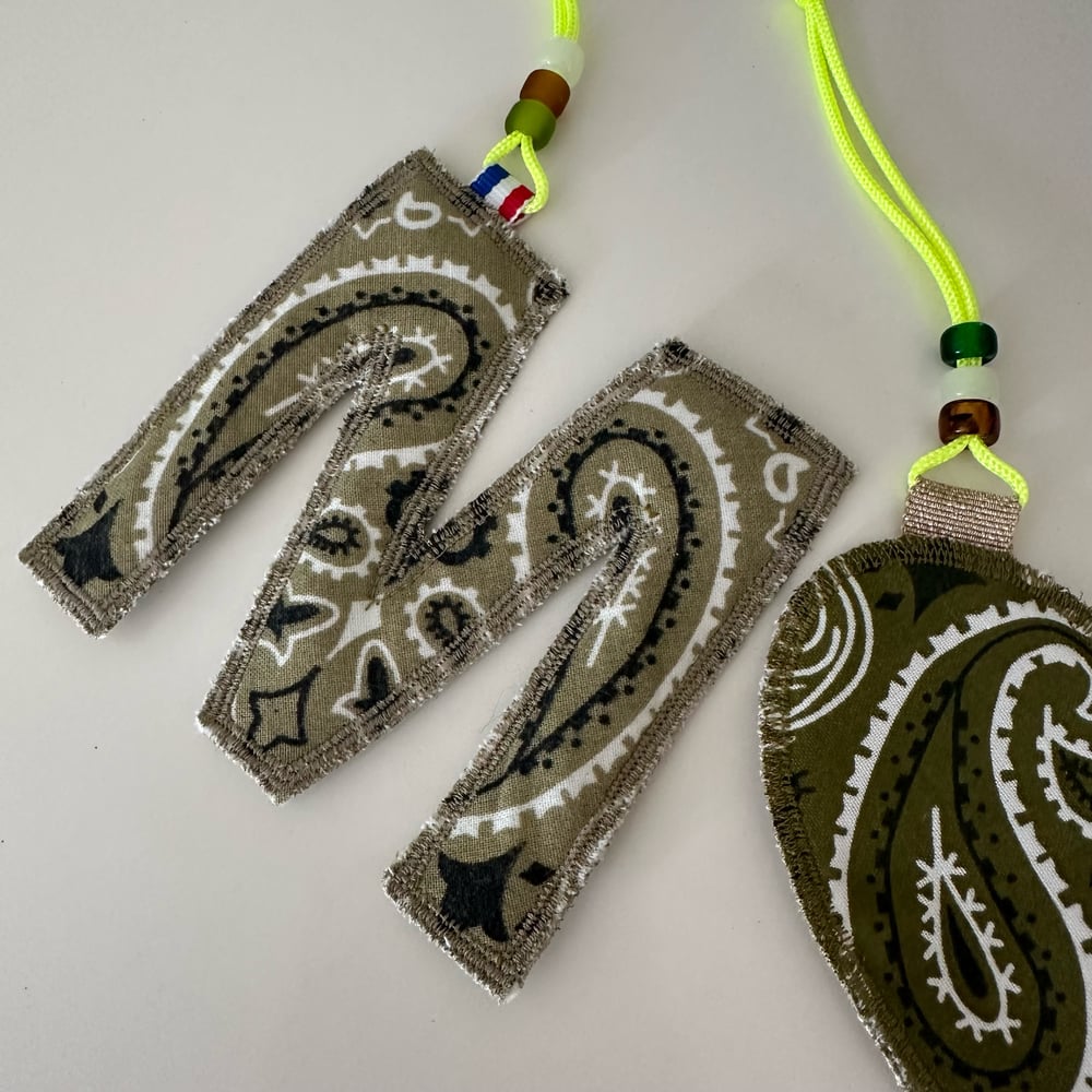 Image of Bandana letter tag