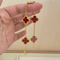 Image 3 of Brass gold clover bracelet