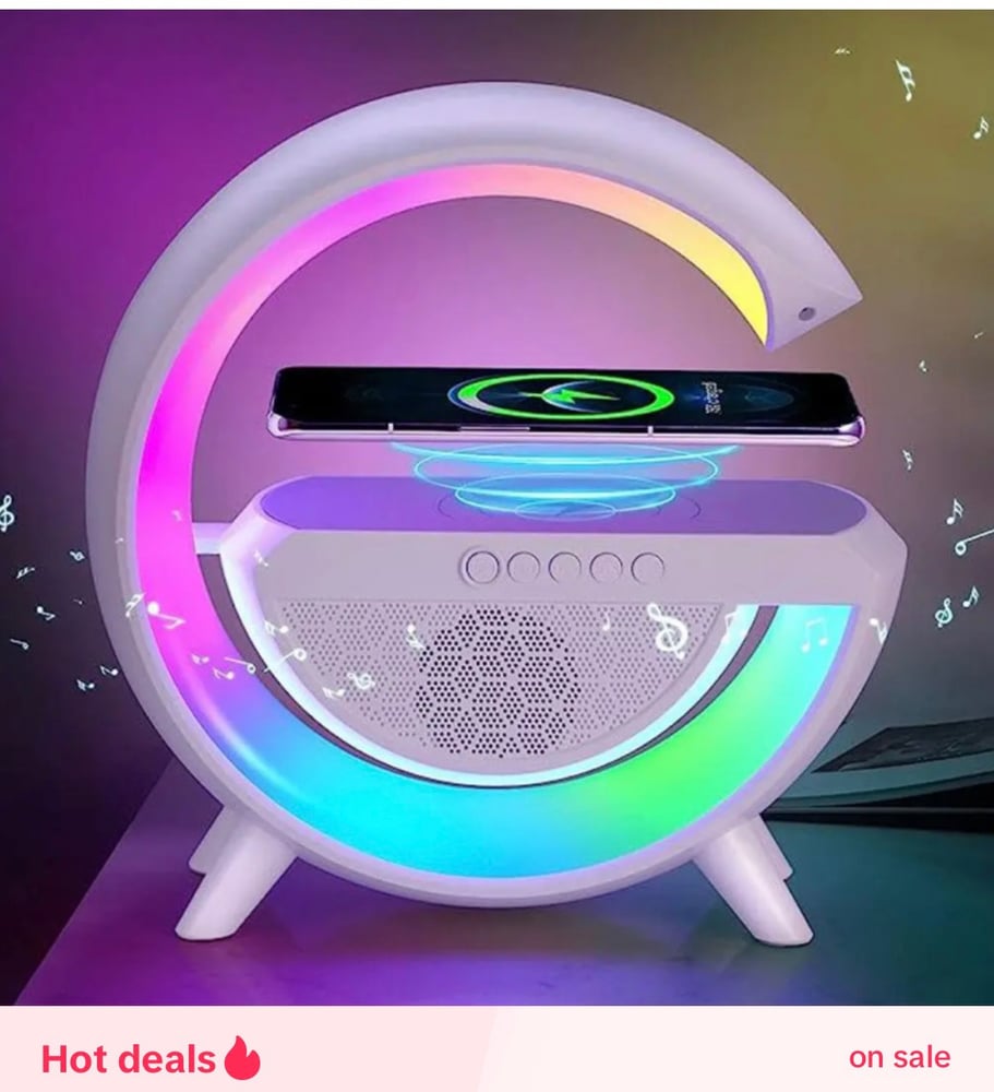 Image of  Wireless Bluetooth Speaker Charger And RBG Light 