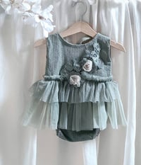 Image 1 of Sitter photo session dress | Cynthia | age 9-12 months | sage