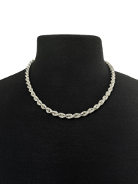 Image 1 of .925 Italian Silver Twisted Rope Necklace
