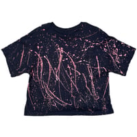 Image 4 of “BLEACHED SKULL#2” Custom Bleach Painted Crop Top LARGE