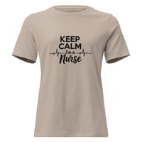 Image 6 of Women's Relaxed T-Shirt, Keep Calm Nurse Tee