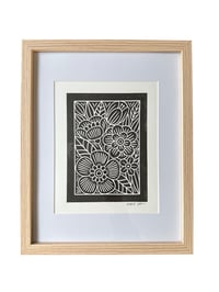 Image 2 of Framed Floral Block Print