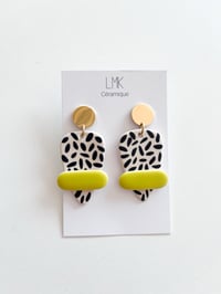 Paire de boucles d’oreilles céramique TOTEM TRIANGULA + 1