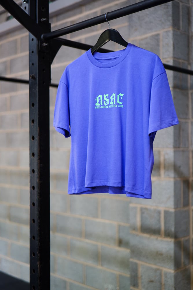 Image of ASAC GOTHIC BOX TEE / PURPLE