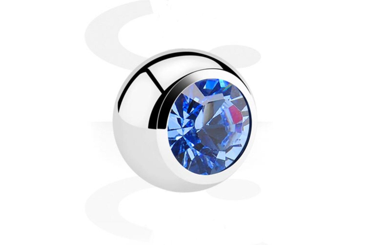 BALL JEWERLY PIERCING - LIGHT SAPPHIRE ZIRCON