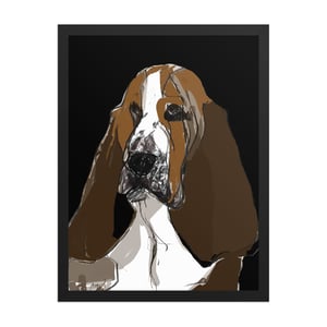 Image of BASSET HOUND FRAMED ART