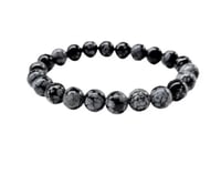 Snowflake Obsidian crystal bracelet 