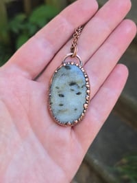 Image 4 of Electroformed green tourmaline in quartz necklace 03