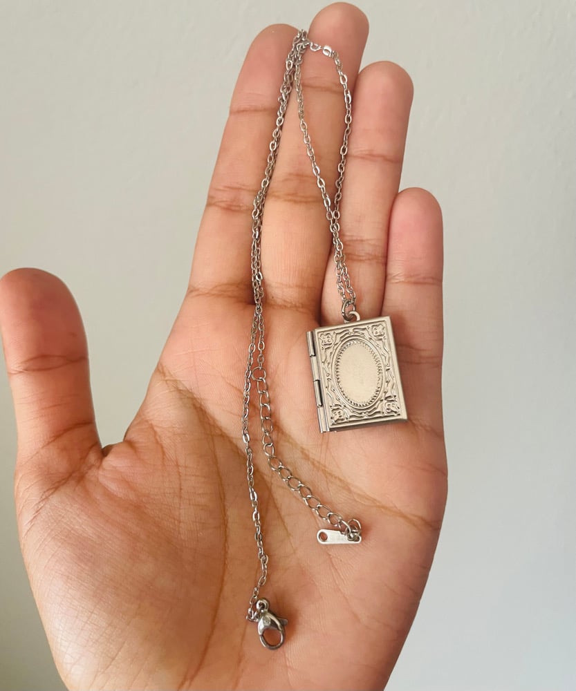 Image of Book Babe Locket Necklace