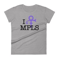 Image 2 of I [PRINCE] MPLS Fem Fit T-shirt (Black Text)