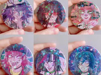 Image 1 of circle badges with holo! (any 5 for £10)