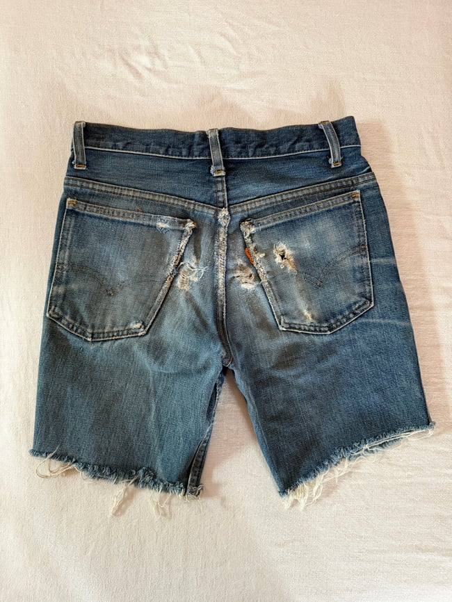 late 60s Levi's best patina cut offs 