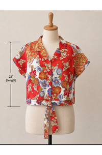 Image 1 of New Sz. 22 Plus Carolina Colours Bottom Tie top #974*8
