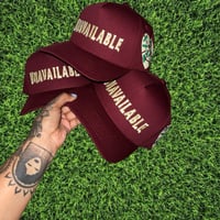Image 1 of Burgundy & Cream Classic SnapBack