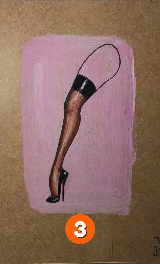 Image of Small fetish paintings on wood