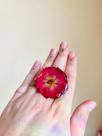 Image 1 of 🥀Pressed Rose Rings🥀Adjustable 