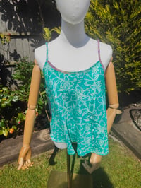 Image 5 of Kimono and cami top Set-jade and 💜 purple