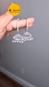 Image 3 of Minisha_Cute American Diamond Pinjada Jhumka