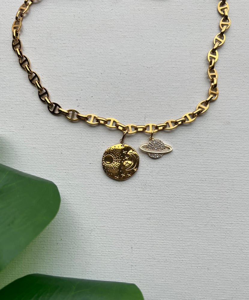 Image of Intimate Friends • Moon, Sun, and Planet Necklace 