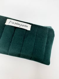 Image 3 of Pochette de transport LA SOLAIRE Matelassé velours vert foncé