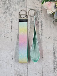 Image 2 of Rainbow Lace Wristlet Keychain