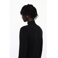 Image 2 of ANM260022 COTTON MOCK NECK BLACK