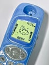 Blue Ceramic Phone Pipe