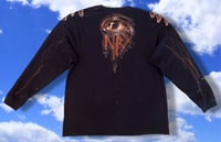 Image 2 of “BIRD OF PREY” BLEACH PAINTED LONG SLEEVE T-SHIRT XL