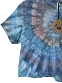 Image 6 of XS Crop Tee in Soft Tidal Spiral Ice Dye