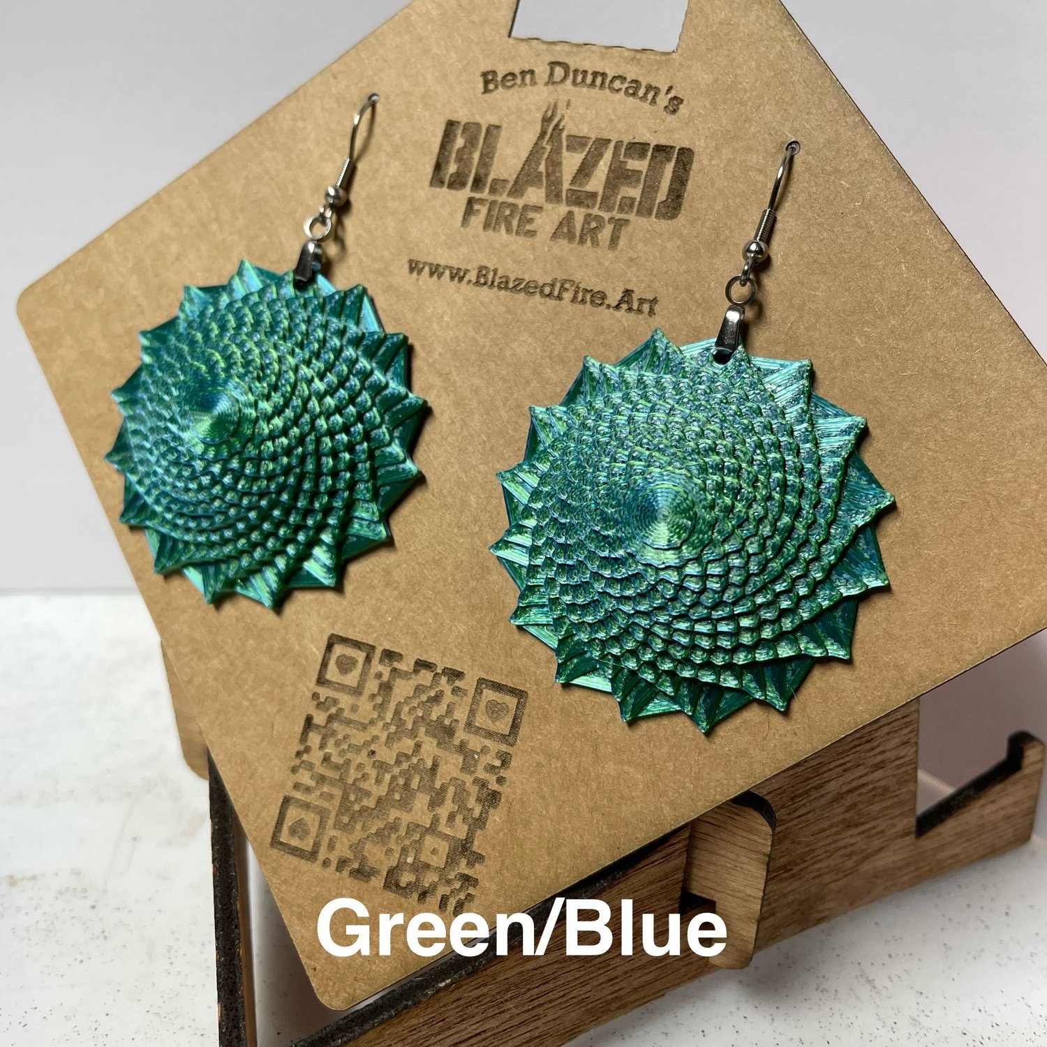 Image of Golden Spiral Earrings 