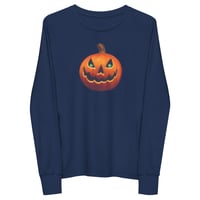 Image 2 of Youth Long Sleeve Tee - Classic Jack O Lantern