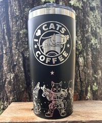 Image 1 of Cats Guns & Coffee 20oz tumbler