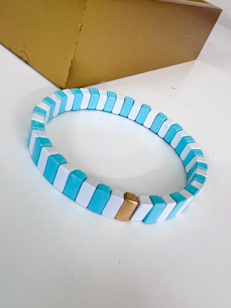 Image of Enamel Stretch Bracelets - Mixed Colours