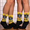Gold and Colorful Logo Socks